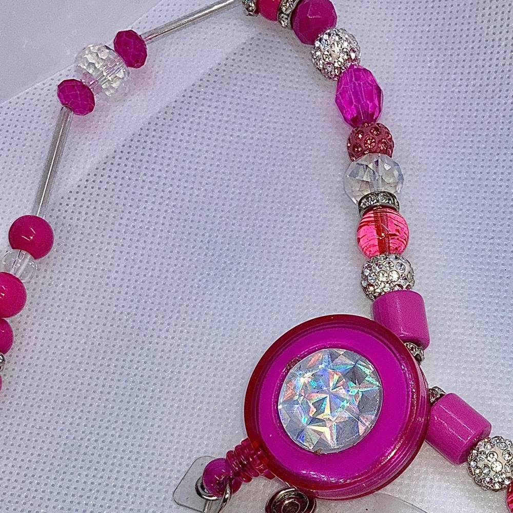 B’Dazzle Designs blingy beaded lanyards/card/I.D./badge holders.